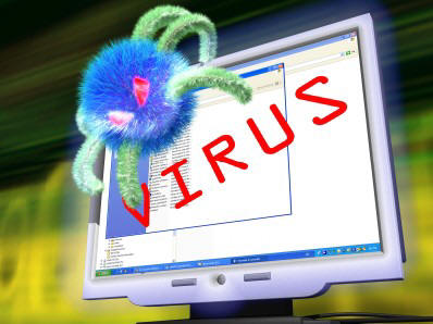 virus on a computer - It describes the funny side of describing a virus attack.