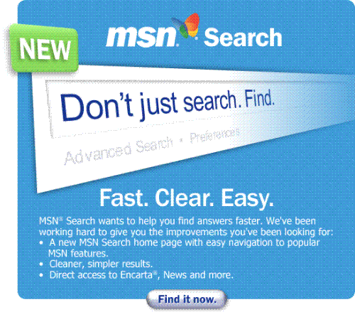 Msn Search - Do you use them for your searches? how about Email? I use them for email and sometimes searching.