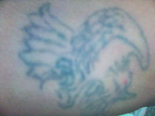 a perching eagle - tattoo on my right arm