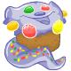 Blueberry Meerca Mini Cake - This rather scary looking cake bears a striking resemblance to a Meerca! (rare) (baked item) (can be fed to pets)