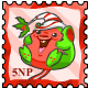 Christmas Meerca Stamp - This seasonal stamp will brighten up any album.