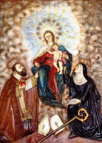 Paintings - The Virgin Mary and Jesus Christ