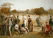 Tennis  - Lawn tennis in the U.S., 1887.