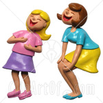 Mom and daughter laughing clip art - its so wonderful to see moms and their daughters laughing together.