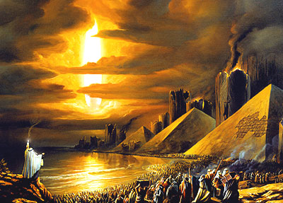 The Exodus - A picture showing the biblical Exodus where the Red Sea was about to be parted.