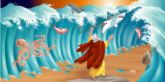 Moses and Red Sea - shows moses parting the red sea in the exodus part of the bible.