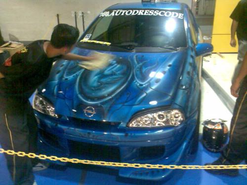 Car - A blue custom car