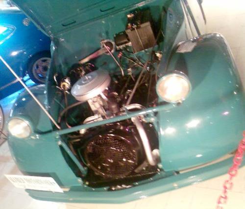 Car - Oldie Car with hood popped up