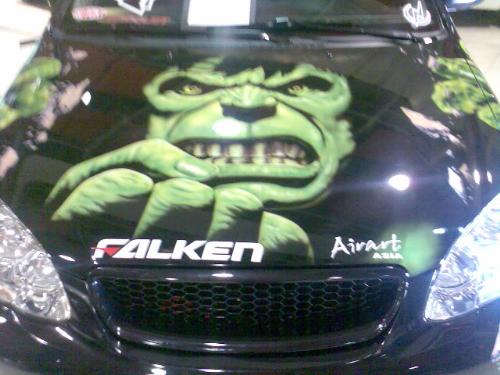 Car - Ugly hulk Hood on a honda