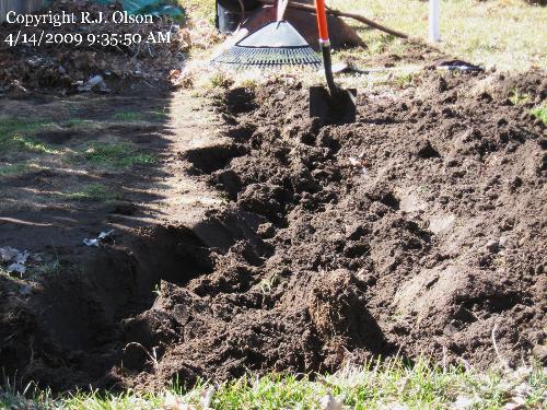 One of my garden beds - Digging and turning this bed today on and off. One of my garden beds - Digging and turning this bed today on and off.