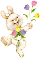 baby bunnies with flowers who is happy - baby bunnies with flowers, who is happy