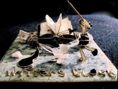 Writer's Block - I have no idea who made this but I thought it was very clever. It is a writer's block...lol.