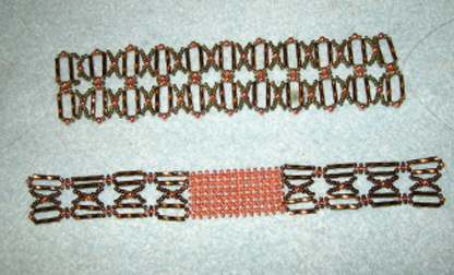 bracelets - Two bracelets I made. I need to put clasps on them and they are finished.