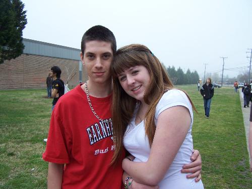 me and my girl - this is one of my favorite pictures my friend took this picture on my girlfriends last day of school.