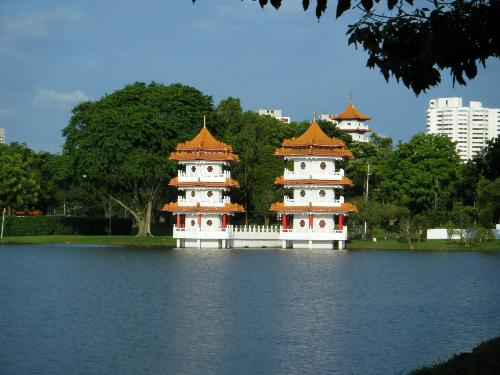 View of Chinese Garden, Singapore - View of Chinese Garden, Singapore from the opposite bank