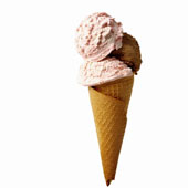 Ice Cream - Close-up of an ice-cream cone