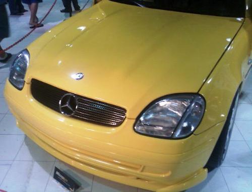 Cars - yellow mercedes benz