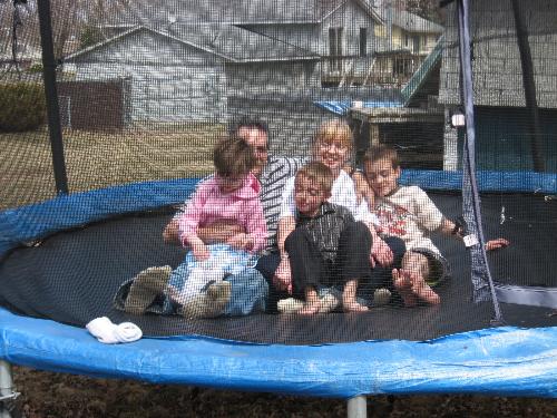 Grandkids and I - Myself with (from l to r) Emma, my step granddaughter,Hunter, and Tyler