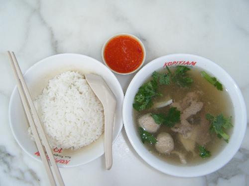 Chinese Food - Chinese food, pig intestine soup with rice