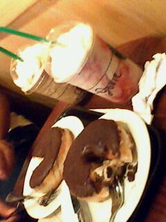perfect date - frappe and donut are my usual treat when i visit starbucks