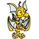 Wind Up Yellow Draik Toy - When you wind this Draik toy up its wings flap and it hops along the floor using its tail as a spring! (toy) A very cool toy that you can buy and play with your pet.