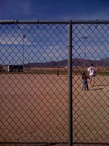 My son Tyler at 1st base at his baseball practice - My son Tyler at 1st base at his baseball practice today