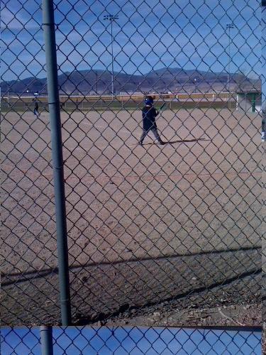 My son Tyler at bat at baseball practice - My son Tyler up at bat at baseball practice today