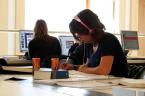 studying while listening to music - shows the ability to study while listening to music at the same time.