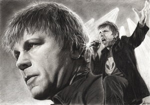 bruce dickinson - iron maiden vocalist pencil drawing