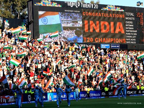 this is pic of indian cricket team victory. - this is pic of indian cricket team victory. India won the 20-20 world-cup series.