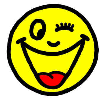 Happy - A happy winking smiley face