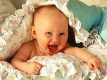 Happy - A baby smiling and laughing