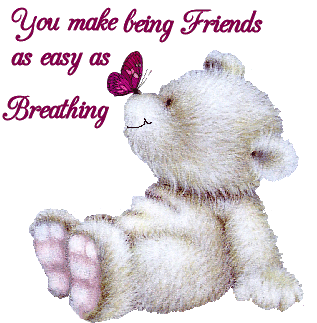 friend - a cute bear who loves his great friends