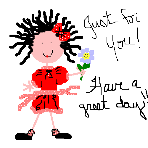 digital girl - This was a siggie that I made just out of sheer boredom, but it is just too cute and perfect for a friendship page
