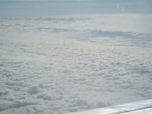 The clouds, kinda looks like snow - one of the MANY pics I took from the sky