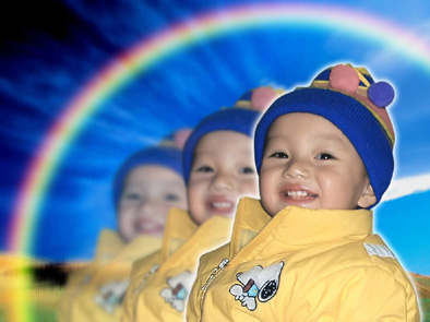 Lovely son - My lovely son,this is his one-year-old photo,very cute!PS of course,carried out by the use of special effects,and I smile like it! Do you like it?