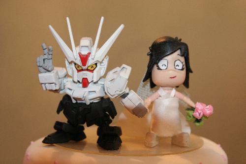 wedding cake topper - Our personalized cake topper used in our wedding