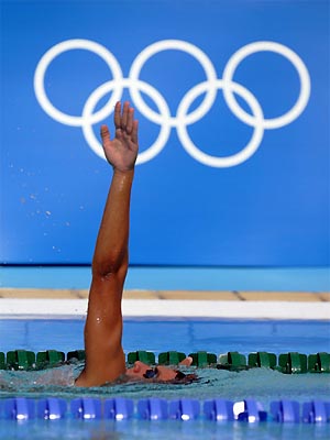 swimming - at times i dream to be an athlete. a swimmer and compete on olympics.