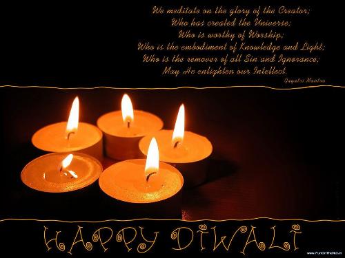Diwali - This picture shows diyas which means lanterns in Hindi. Diwali is the famous festival of lights in India!