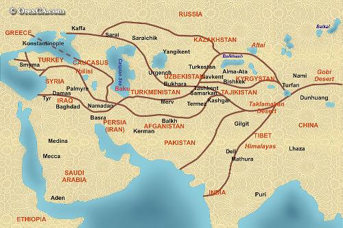 the silk road - this is where trade between countries meet