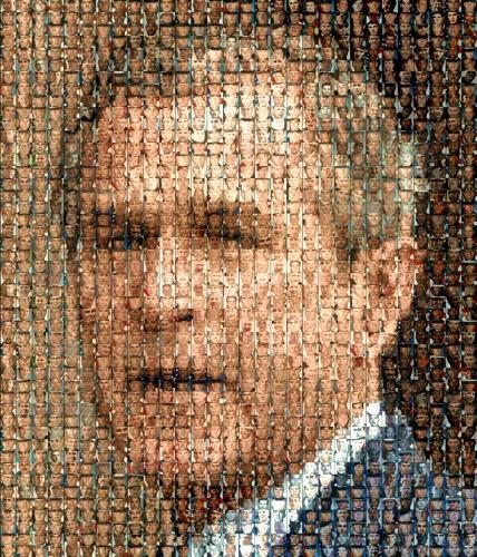 Bush - A thousand pics to makeup Bush's face