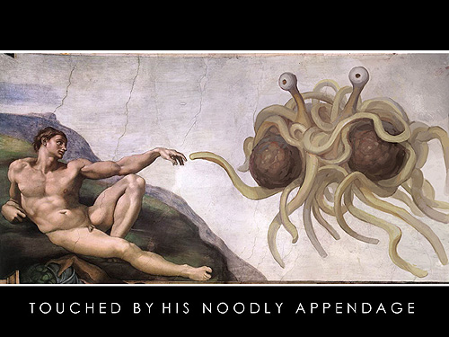 The Flying Spaghetti Monster - The existence of the Flying Spaghetti Monster can be possible with both faith and science.