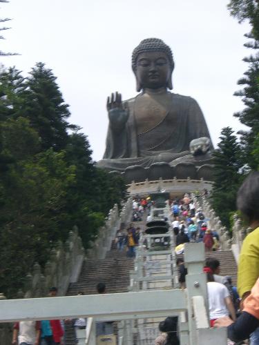 Climb up the stairs - Tian Tan Buddha
