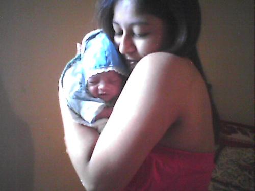 A very cute baby. - A wonderful baby. He is two weeks old. Just adorable and a beautiful creature of life. When he smile, I smile, when he cries I feel bad, and when he eats I feel so hungry.;-)