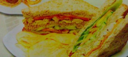 sandwich - Its just a picture of clubhouse sandwich. Its not a hamburger but its a bread. lolz.
