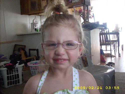 glasses - my daughter and her first glasses