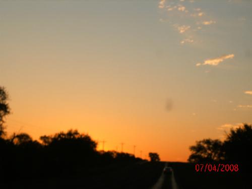 Texas Sunrise - Here is a beautiful picture that I took on a beautiful sunrise. It was taken on April 7, 2009 at around 7:37 am. It's along Highway 90 traveling East toward San Antonio, Texas. The temperature was about 55 degrees F, with a light breeze. It was too pretty to ignore.