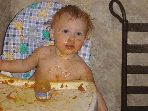 Messy Baby - My very messy baby! Got to love her and her food covered face. Isn't she just the sweetest? Of course I'm a bit biased!
