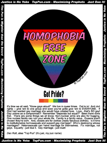 Gay Pride - Leave the homosexual population alone. It is their life and NONE OF ANYONE ELSE'S BUSINESS!!