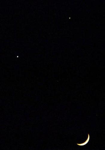 a smile - two stars and a moon make up a smile.